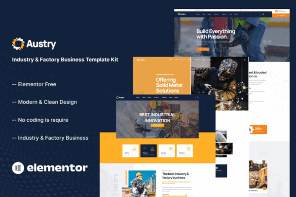 Austry Industry & Factory Business Elementor Template Kit