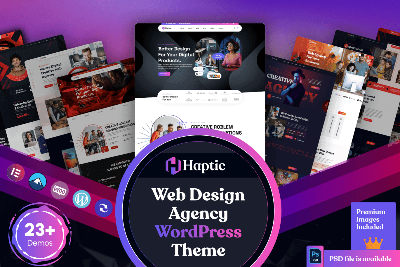 Haptic Web Design Agency WordPress Theme