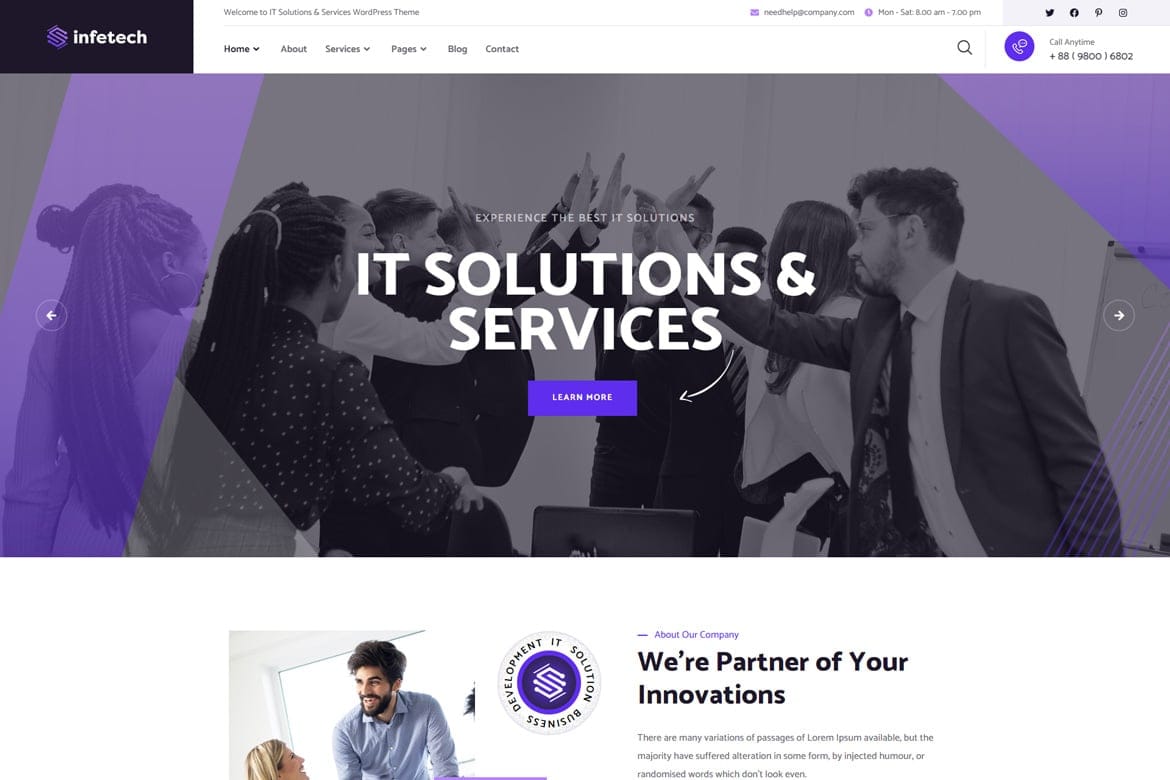 Infetech - Technology & IT Solutions Elementor Template Kit