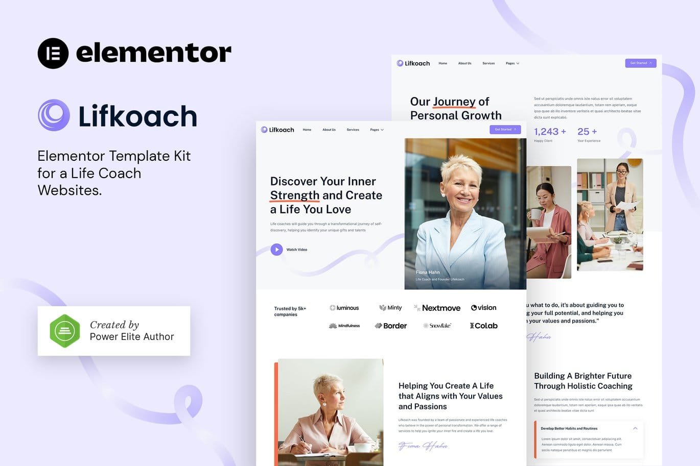 Lifkoach – Life Coach & Mentor Elementor Template Kit