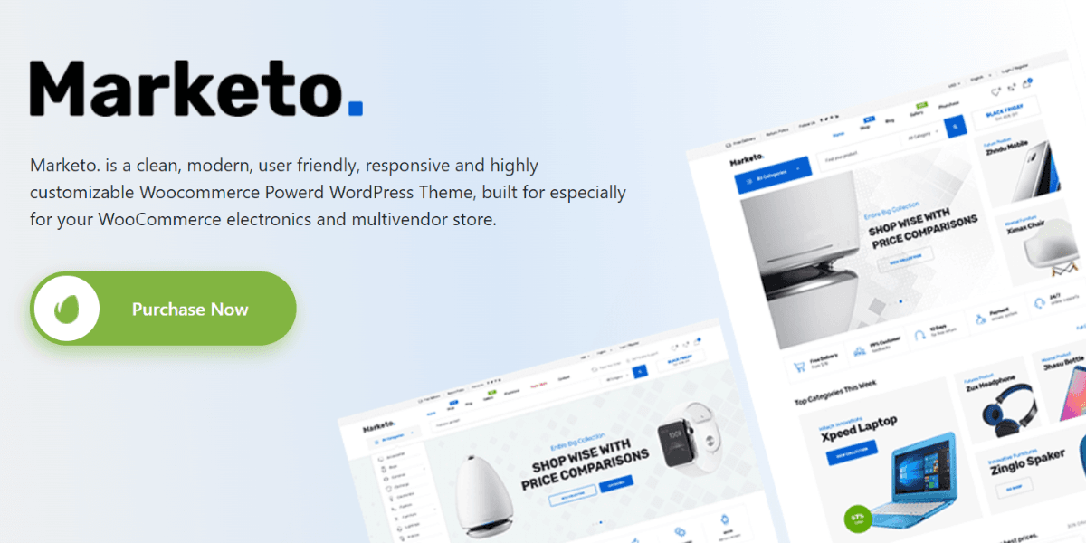 Marketo eCommerce & Multivendor Marketplace Woocommerce Theme