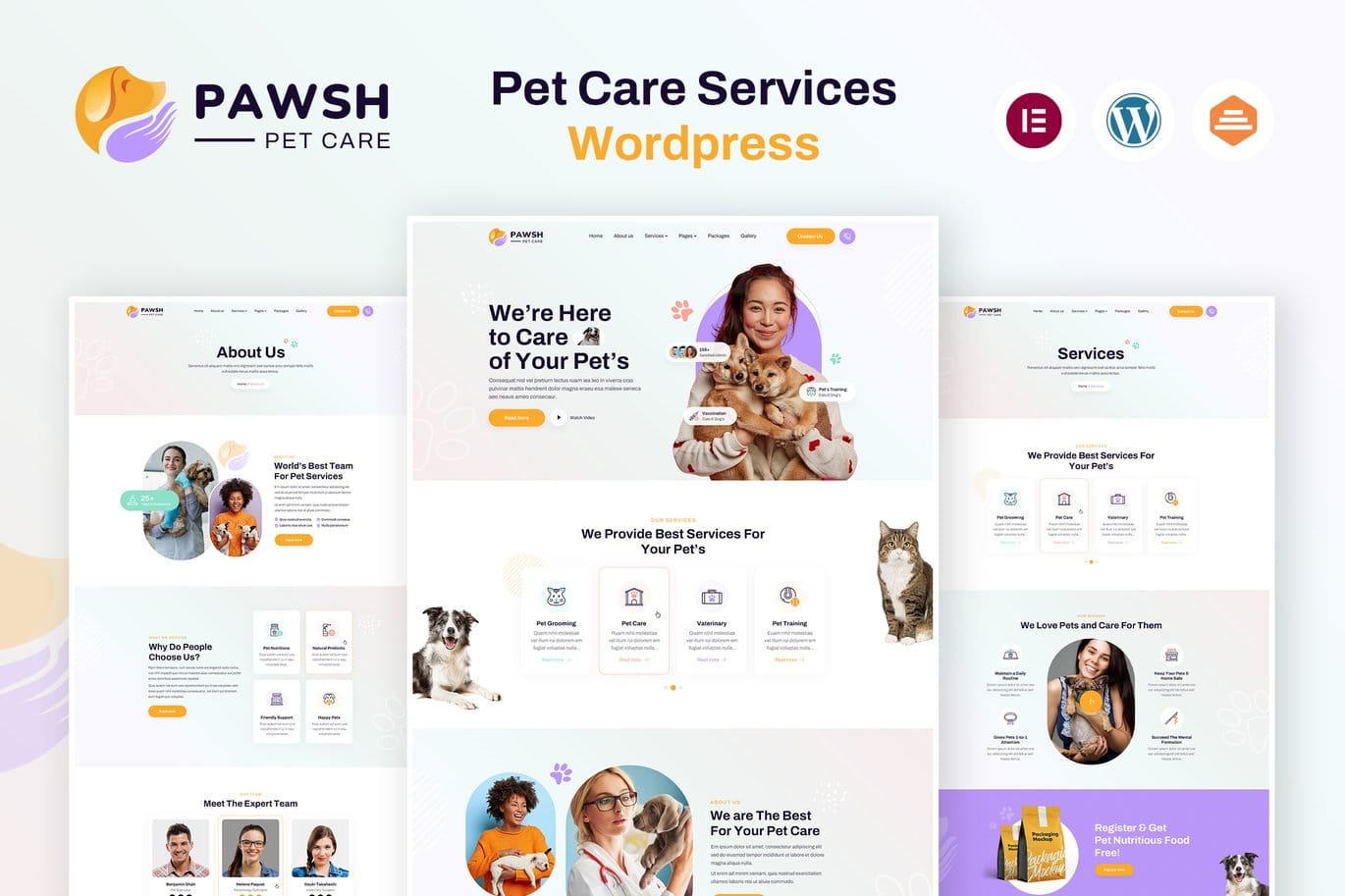 Pawsh Pet Care Services WordPress Theme