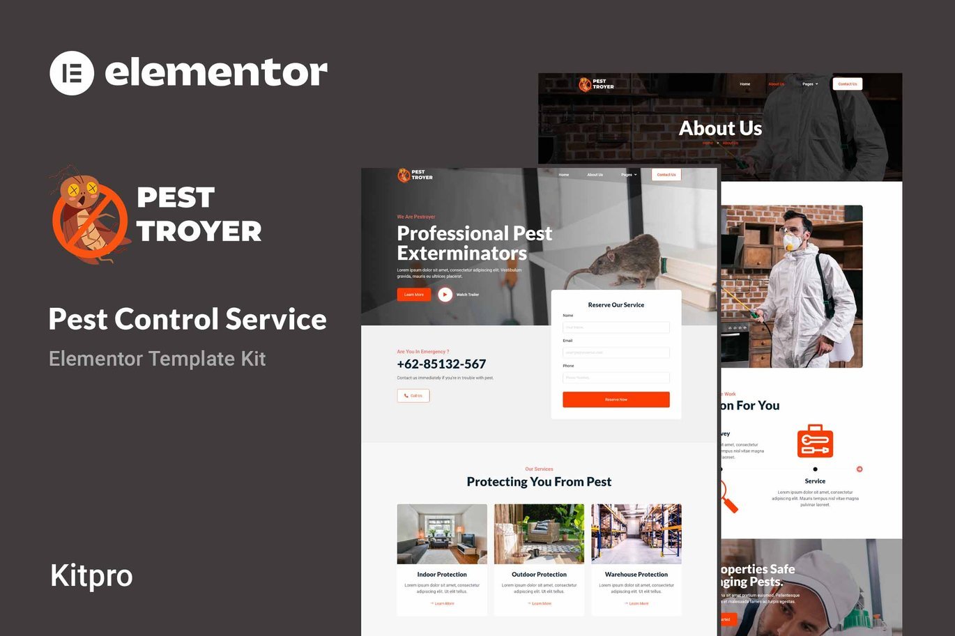 Pestroyer Pest Control Service Elementor Template Kit