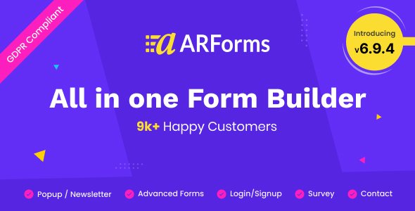 ARForms WordPress Contact Form Builder Plugin