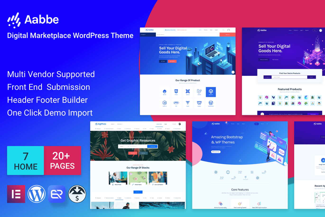 Aabbe – Digital Marketplace WordPress Theme