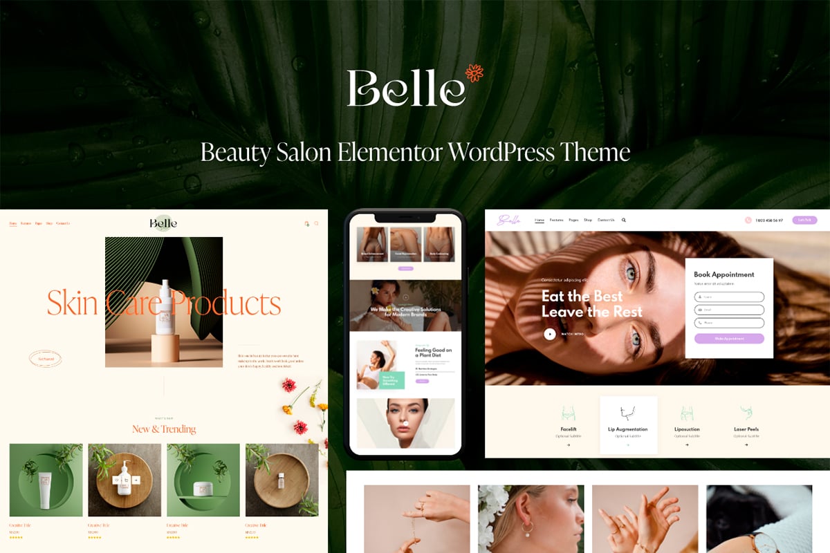 Abelle Beauty Salon Elementor WordPress Theme