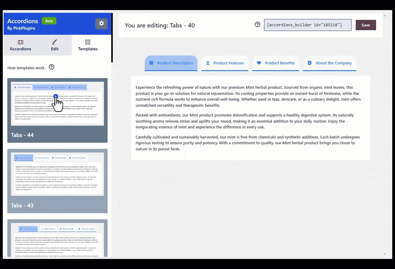 Accordions by PickPlugins – Pro