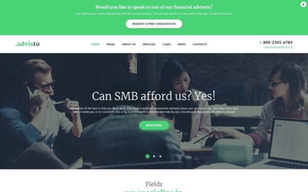 Advisto v1.0.0 – Financial Advisor Consultancy WordPress Theme