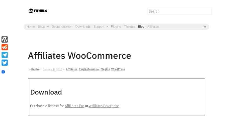 Affiliates WooCommerce Integration
