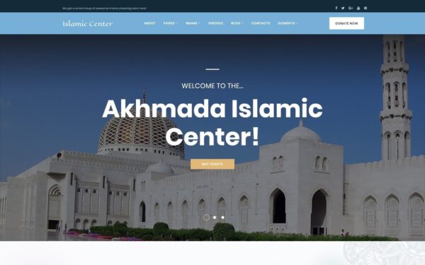 Akhmada – Islamic Center WordPress theme WordPress Theme