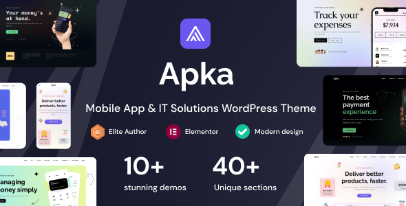 Apka – Crypto App & IT Solutions WordPress Theme