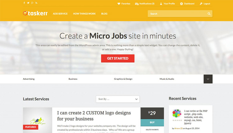 AppThemes – Taskerr Premium WordPress Theme