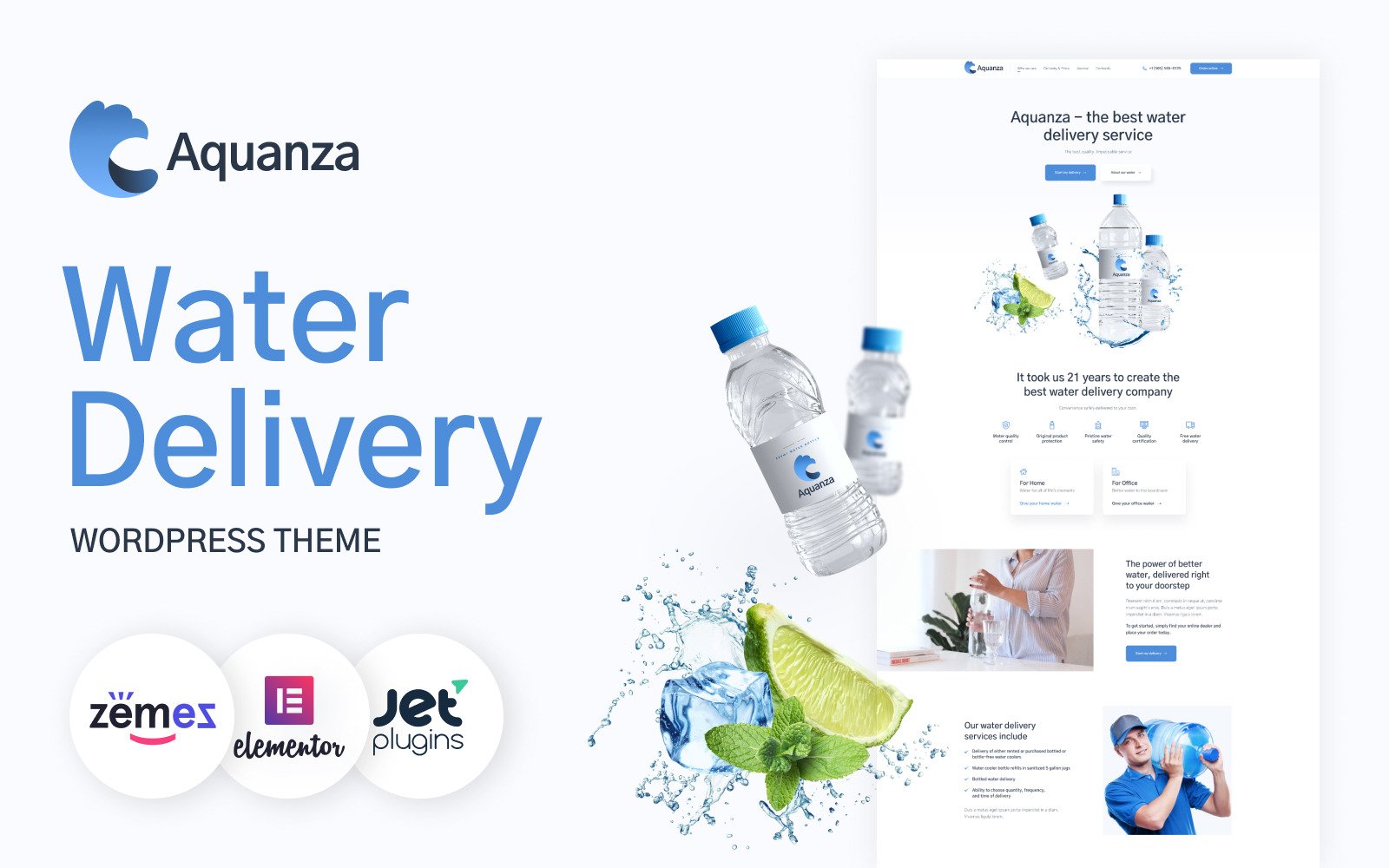 Aquanza Water Delivery WordPress Theme