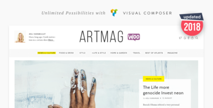 Artmag Magazine and Shop WordPress Theme
