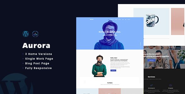 AuroraX – Portfolio WordPress Theme