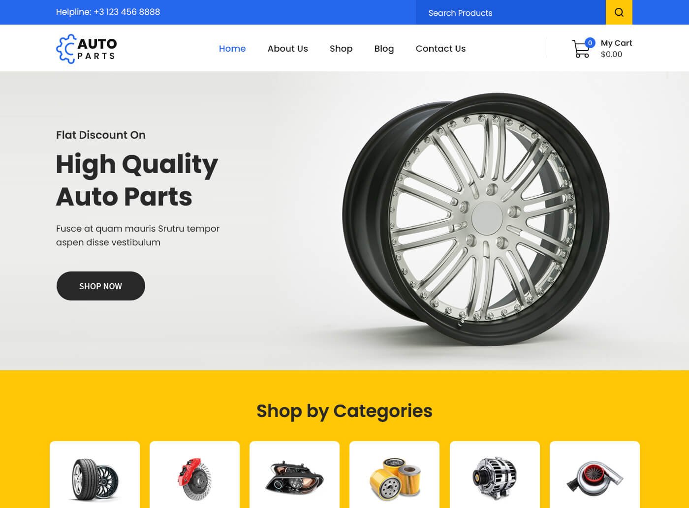 Auto Parts - Auto Service WordPress Theme