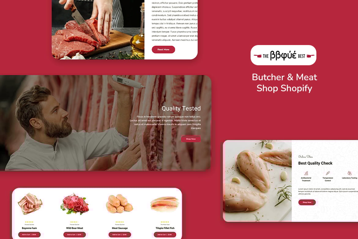 BBque Food Butcher & Meat Shop Shopify Theme