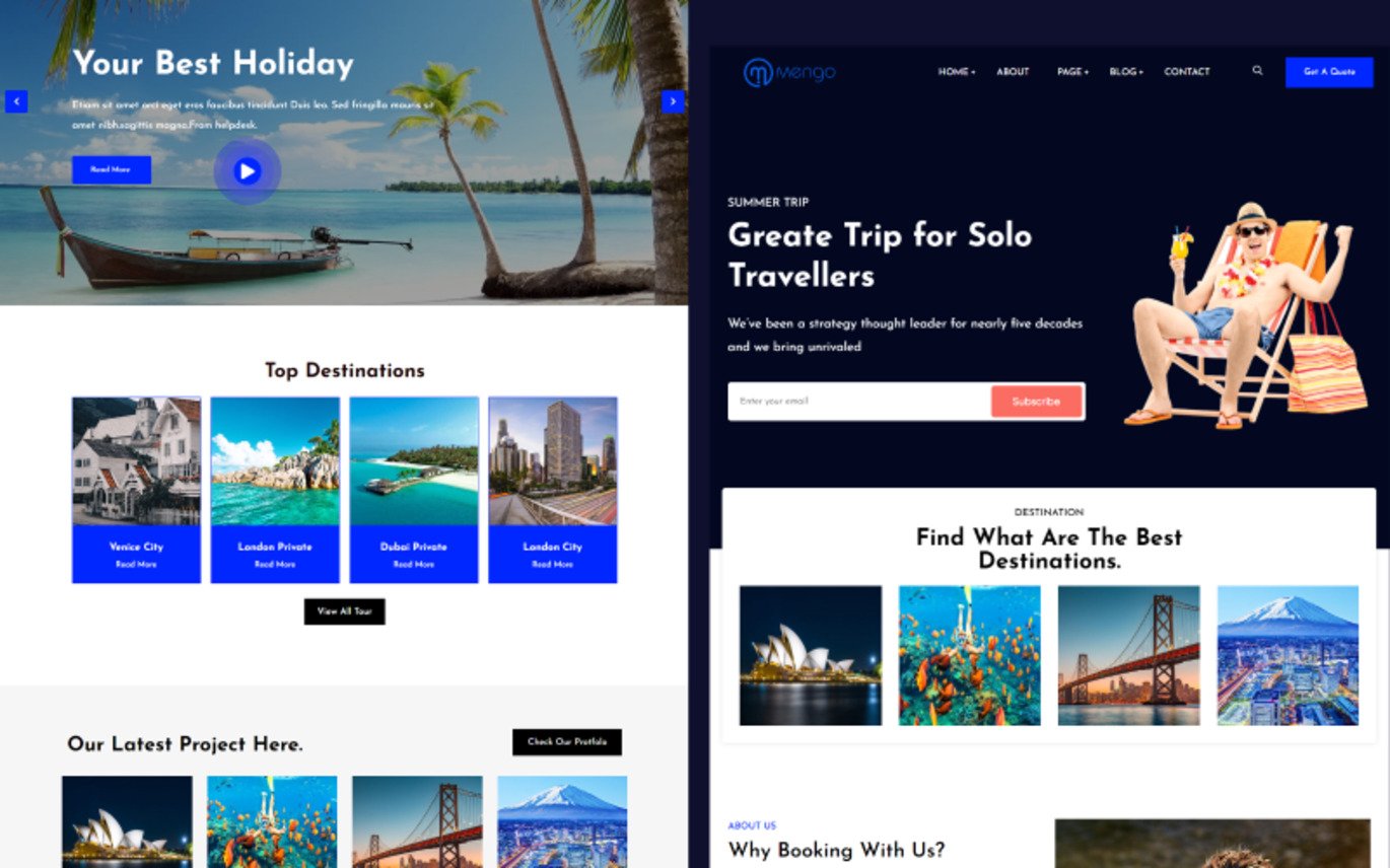 Bamon -­ TravelTour Booking Responsive WordPress Theme