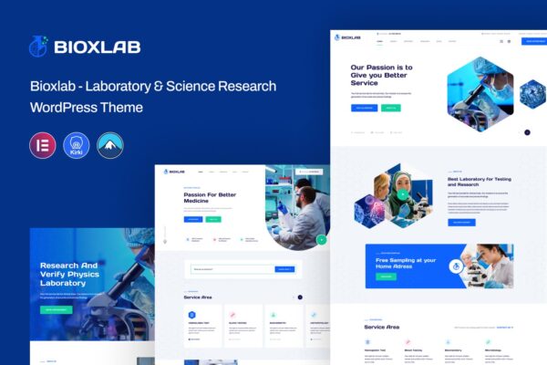Bioxlab – Laboratory & Science Research WordPress Theme