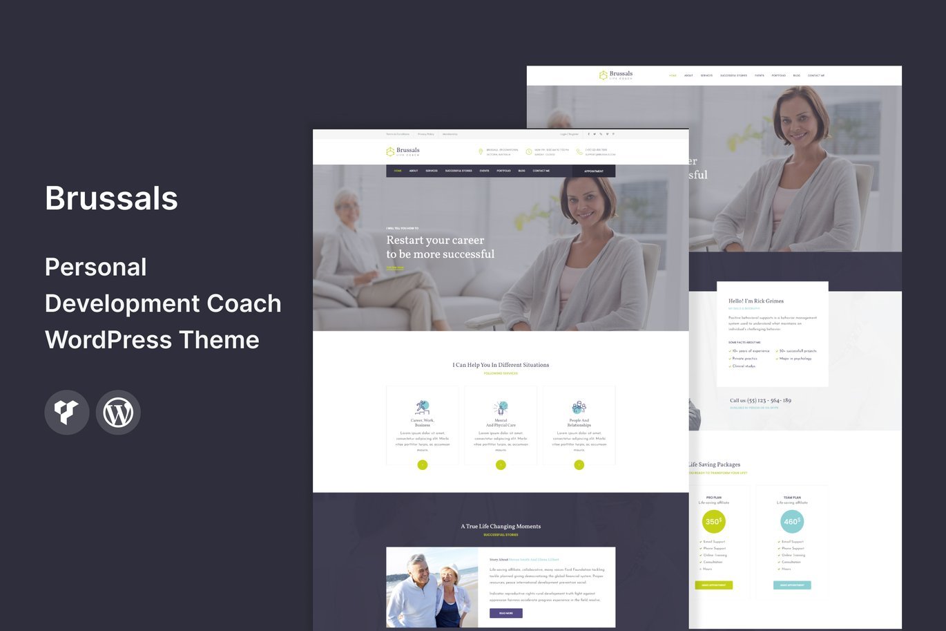 Brussals - Personal Development Coach WordPress Theme