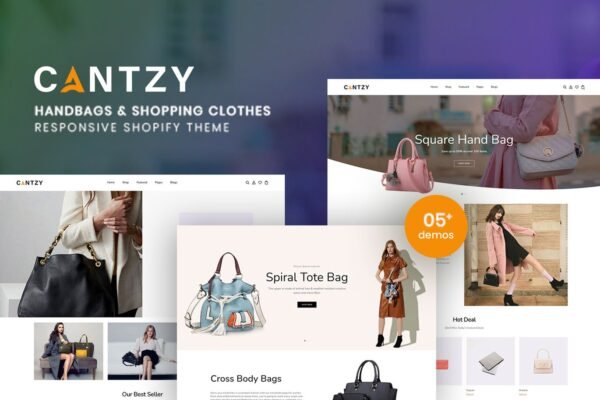 Cantzy Handbags & Shopping Clothes Shopify Theme