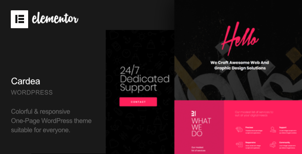 Cardea - Portfolio One Page WordPress Theme