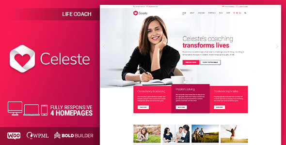 Celeste – Life Coach & Therapist Theme