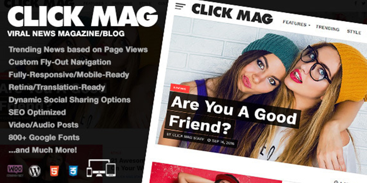 Click Mag – Viral WordPress News Magazine Blog Theme