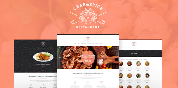Crab & Spice – Restaurant and Cafe WordPress Theme