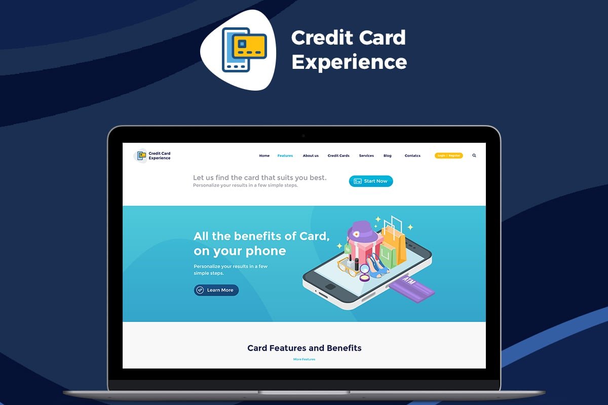 Credit Card Experience Credit Card Company and Online Banking WordPress Theme