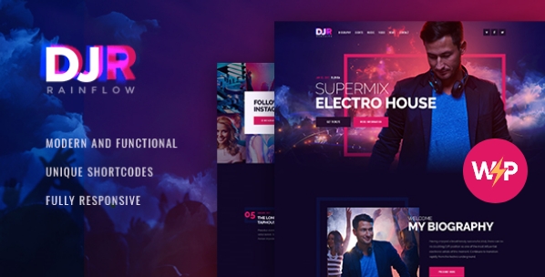 DJ Rainflow – A Music Band & Musician WordPress Theme