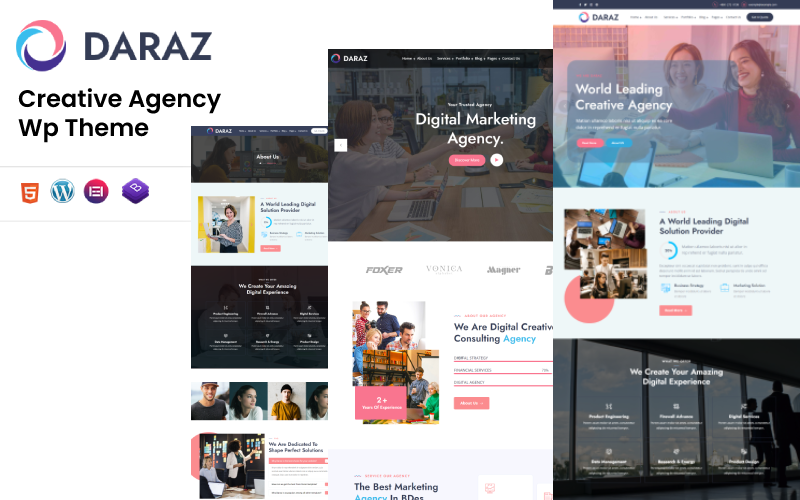Daraz – Creative Agency Elementor WordPress Theme