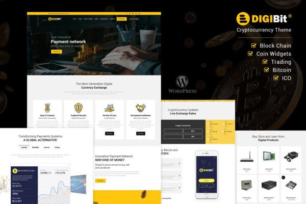 DigiBit Cryptocurrency Mining Theme