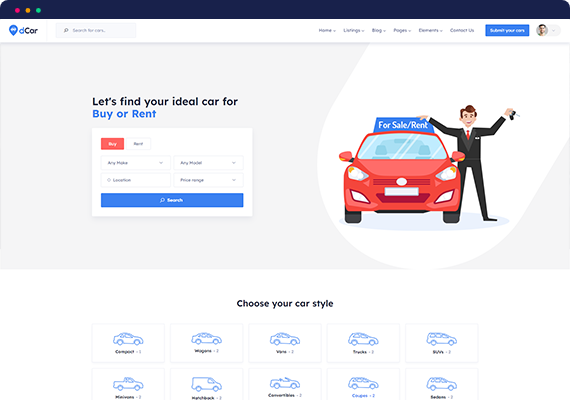 Directorist dCar – Car Directory WordPress Directory Theme