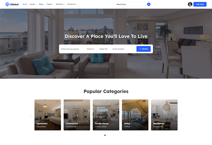 Directorist dHotels – The Best Hotel Directory WordPress Theme