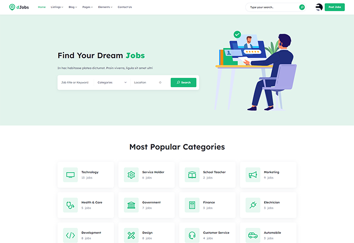 Directorist dJobs – The Best Job Directory WordPress Theme