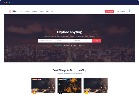 Directorist dList – WordPress Theme for Business Directory Listing