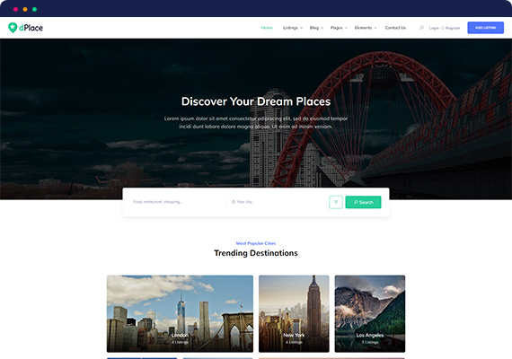 Directorist dPlace – Tourism & Travel WordPress Directory Theme