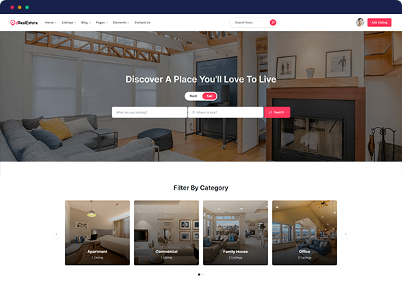Directorist dRealEstate – Real Estate WordPress Theme for Business Directory