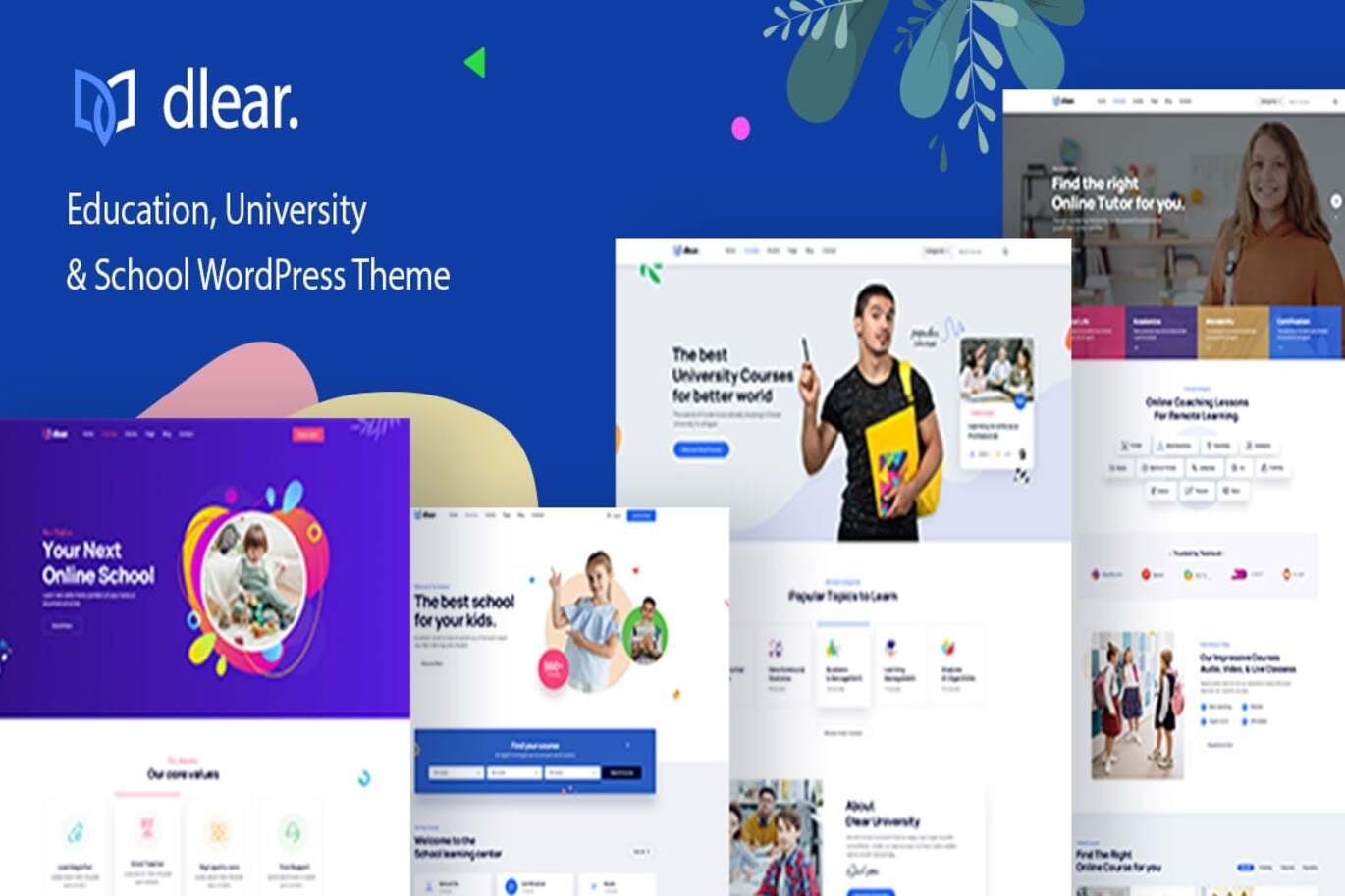 Dlear – Education, University and School WordPress Theme
