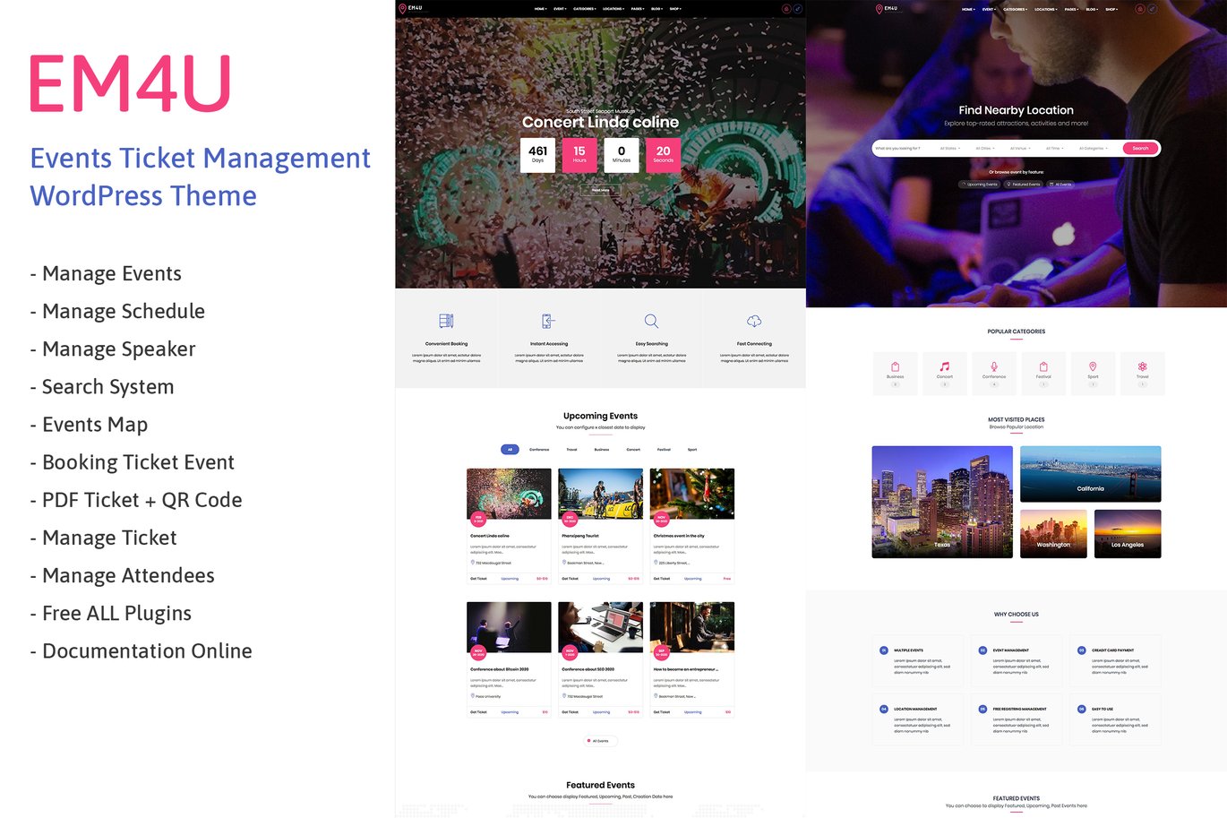 EM4U Event Tickets WordPress Theme