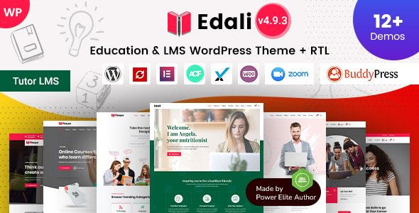 Edali – Online Courses Coaching & Education LMS Elementor WordPress Theme