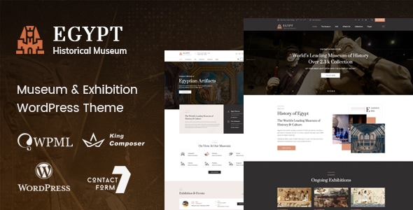 Egypt Theme GPL – Museum & Exhibition WordPress Theme