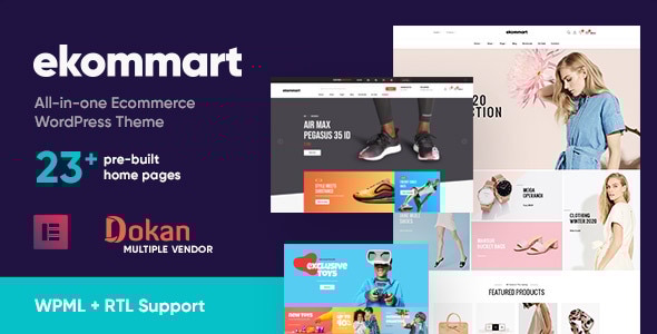 Ekommart Theme GPL – All-in-one eCommerce WordPress Theme