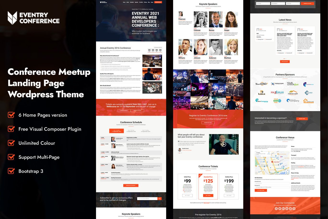 Eventry Conference Meetup Landing Page Theme
