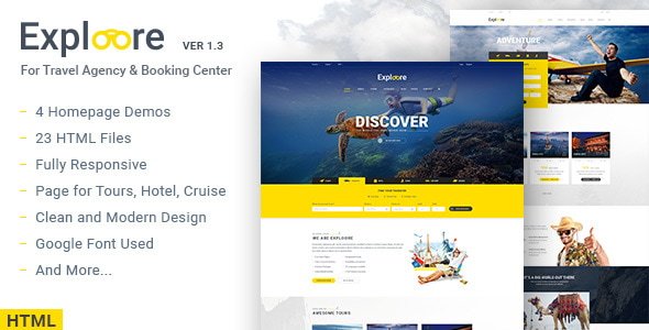 Exploore – Tour Travel WordPress Theme