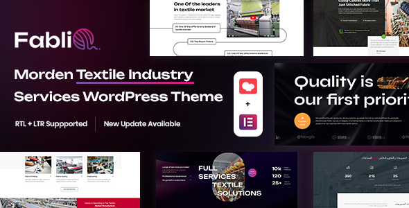 Fablio – Textile Industry WordPress Theme