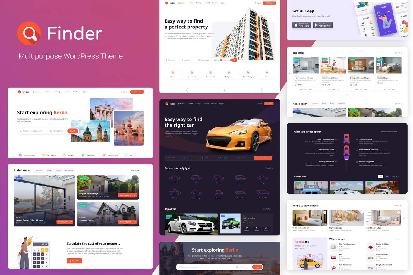 Finder – Multipurpose Directory & Listing WordPress Theme