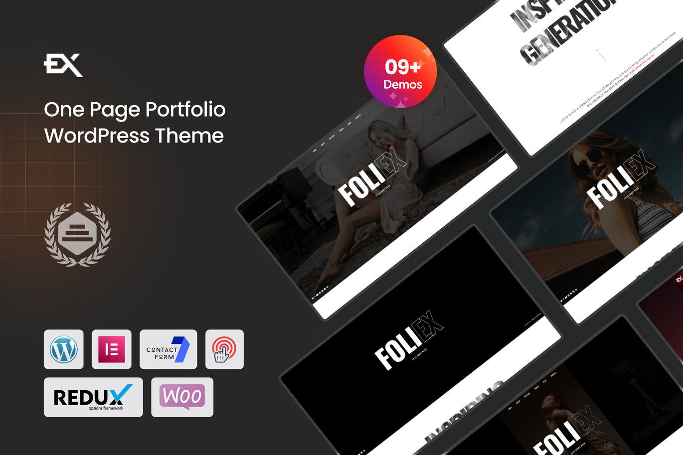 Foliex - One Page Portfolio WordPress Theme