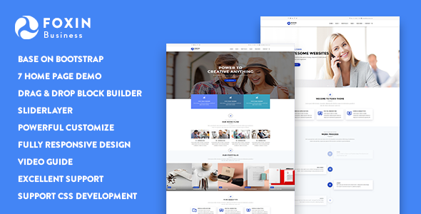 Foxin – Responsive Business WordPress Theme
